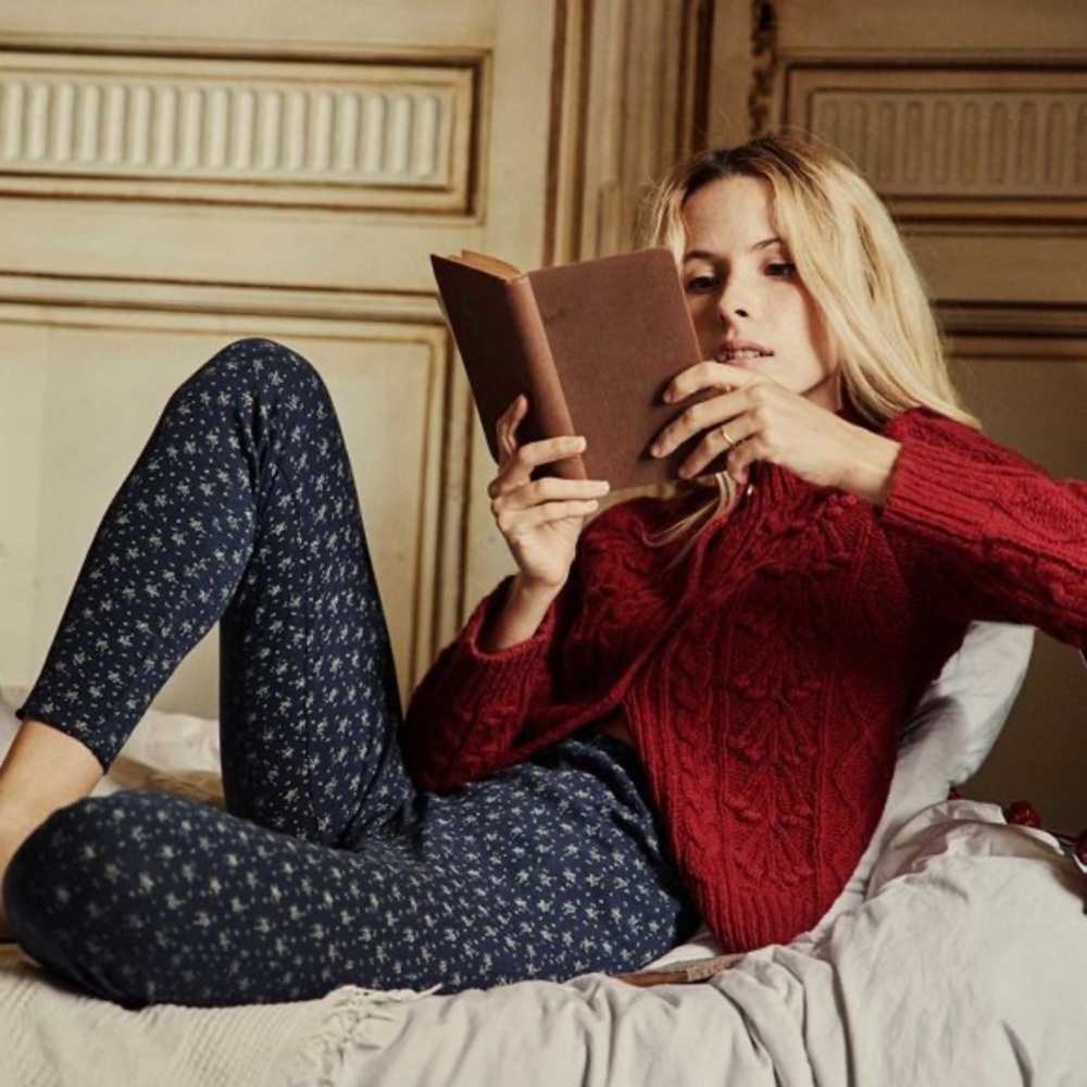 Doen Rhea Pant Navy Windswept Floral M